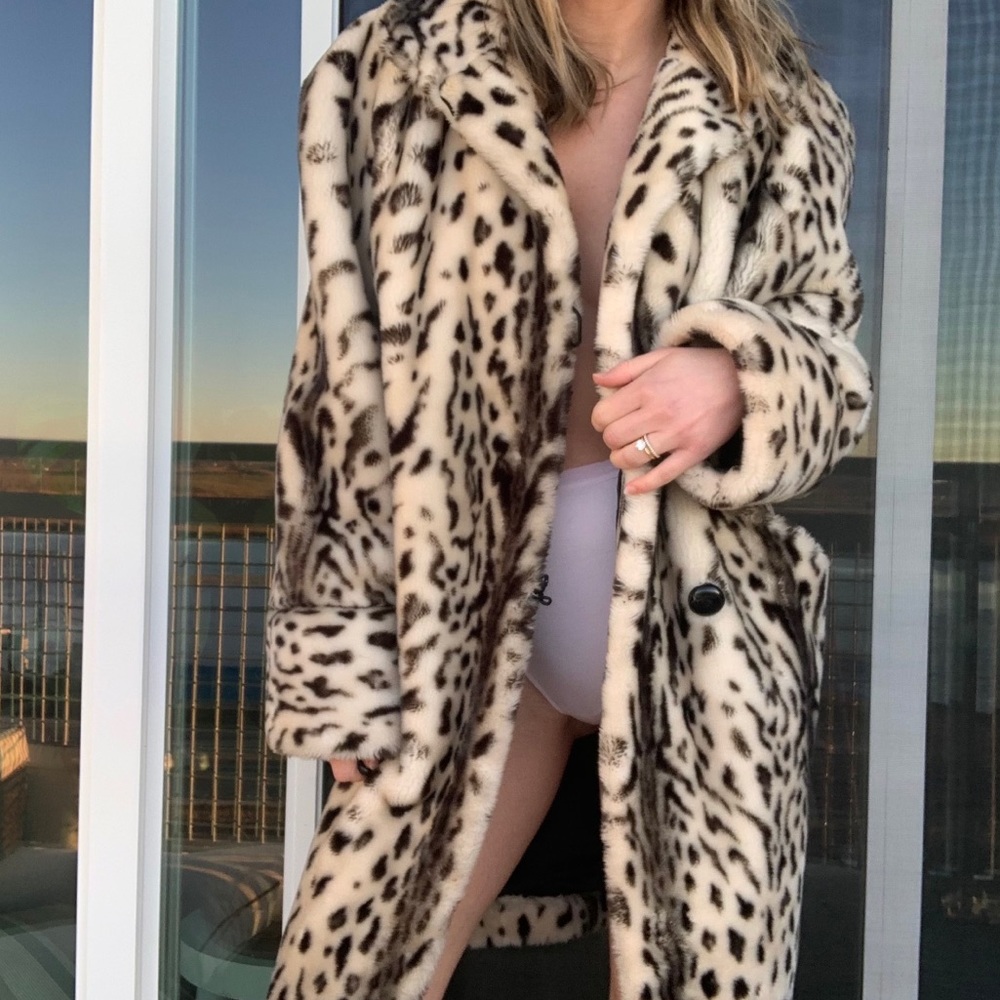 Vintage Leopard Faux Fur Teddy Oversized Jacket - Picture 12 of 16